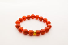 Load image into Gallery viewer, Red Carnelian with golden accent
