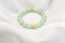 Load image into Gallery viewer, Green Aventurine with golden accents
