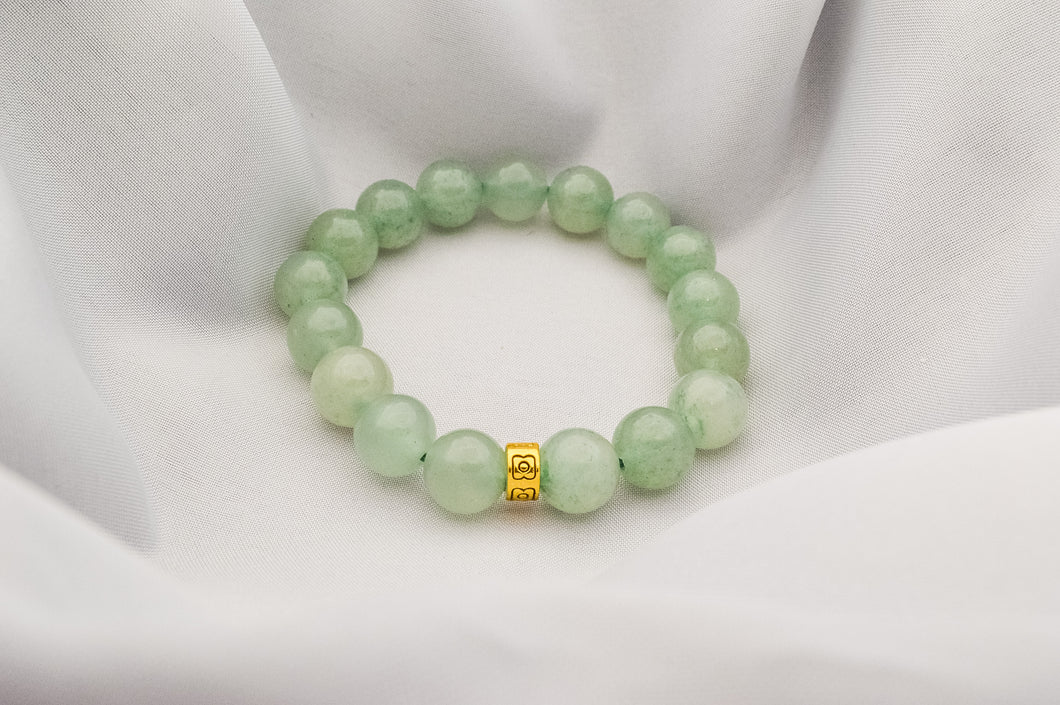 Green Aventurine with golden accent