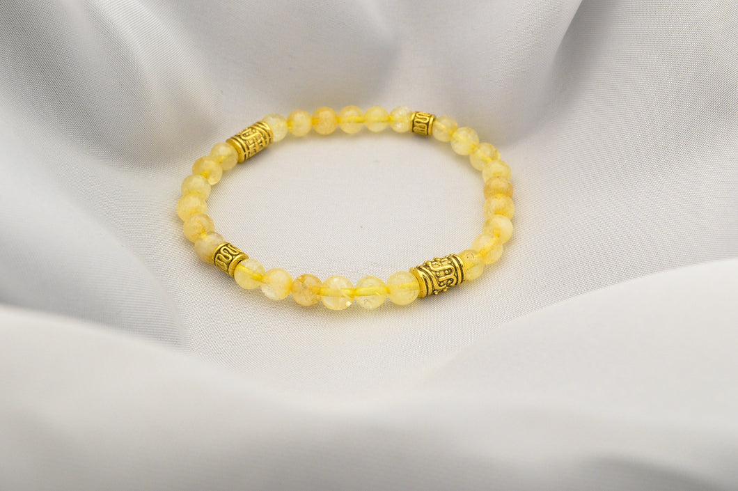 Citrine with golden accents